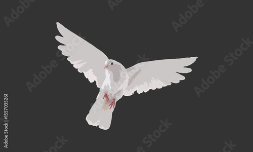 Vector flying pigeon  design fully editable high quality