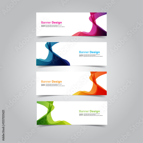 Vector abstract design banner web template