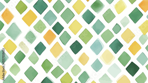 Dynamic gouache diamond grid pattern – colorful geometric background with hand-painted texture