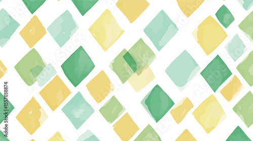 Dynamic gouache diamond grid pattern – colorful geometric background with hand-painted texture
