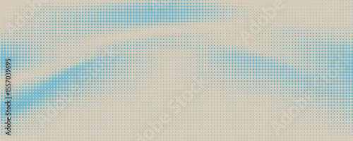 Halftone grunge gradient background. Faded noise grit texture. Blue and grey sand wallpaper. Retro pixel background. Anime or manga style comic overlay. Vector graphic design textured template