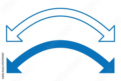 Dual sided arrow vector. Two way direction arrows. Right direction and left direction arrow icon vector. Exchange, swap, data transfer arrow. long double ended arrow vector design for website, app.