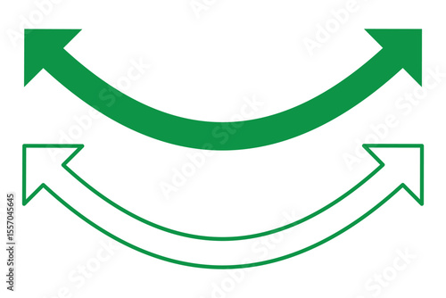 Double arrow icon set. Dual semi circular arrow. two side arrows icon vector. Horizontal double-headed arrow. Data transfer arrow. Vector illustration.