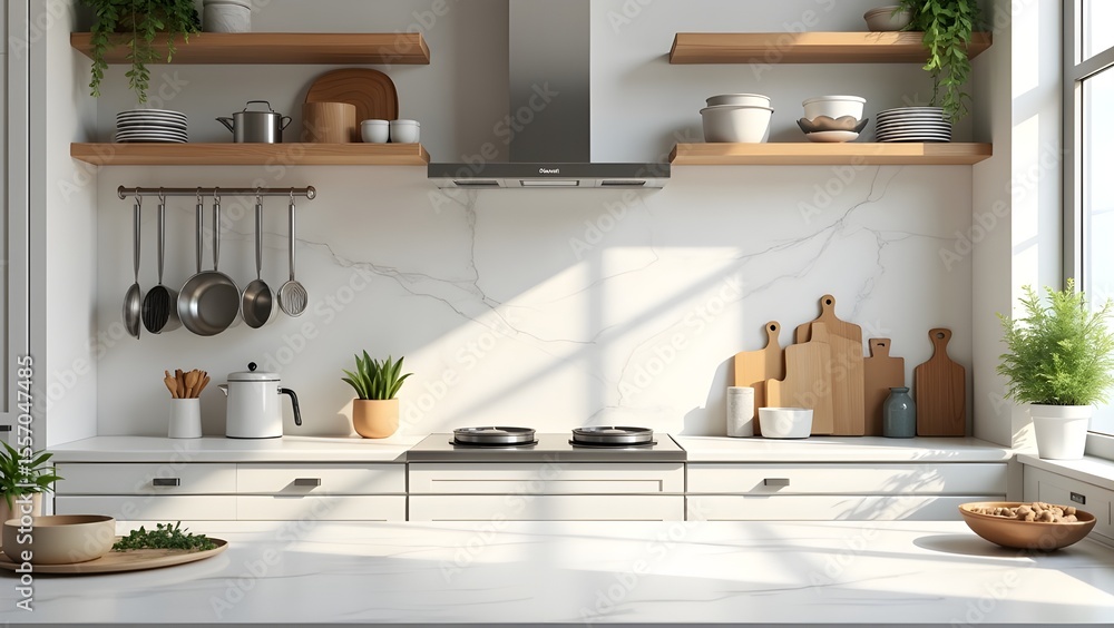 Modern Kitchen Room with Sleek Interior Design Modern Kitchen Room with Sleek Interior Design