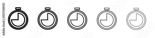 45 sec icon vector outline symbol or illustration