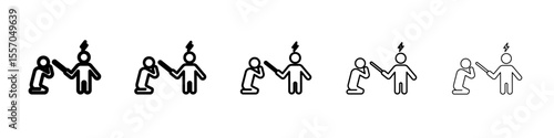 abuse icon vector outline symbol or illustration