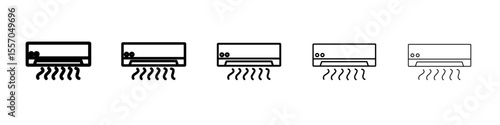 ac icon vector outline symbol or illustration