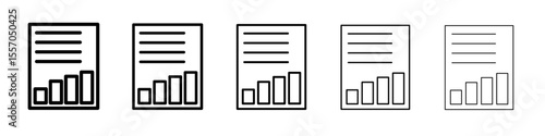 analysis icon vector outline symbol or illustration