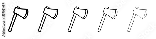 ax tool icon vector outline symbol or illustration