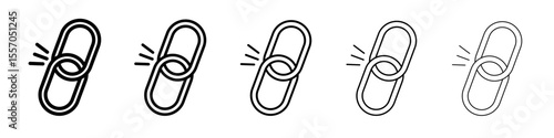 Backlink icon vector outline symbol or illustration