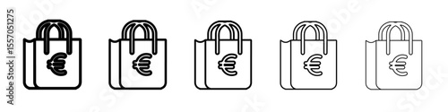 bag icon vector outline symbol or illustration