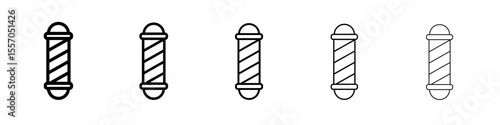 barber pole icon vector outline symbol or illustration