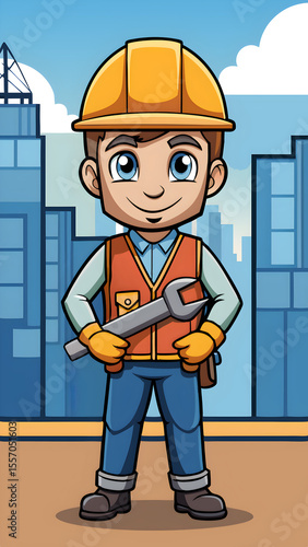 construction worker with clipboard