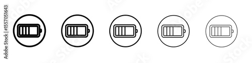 Battery icon vector outline symbol or illustration