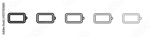 Battery icon vector outline symbol or illustration