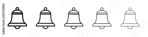 bell icon vector outline symbol or illustration