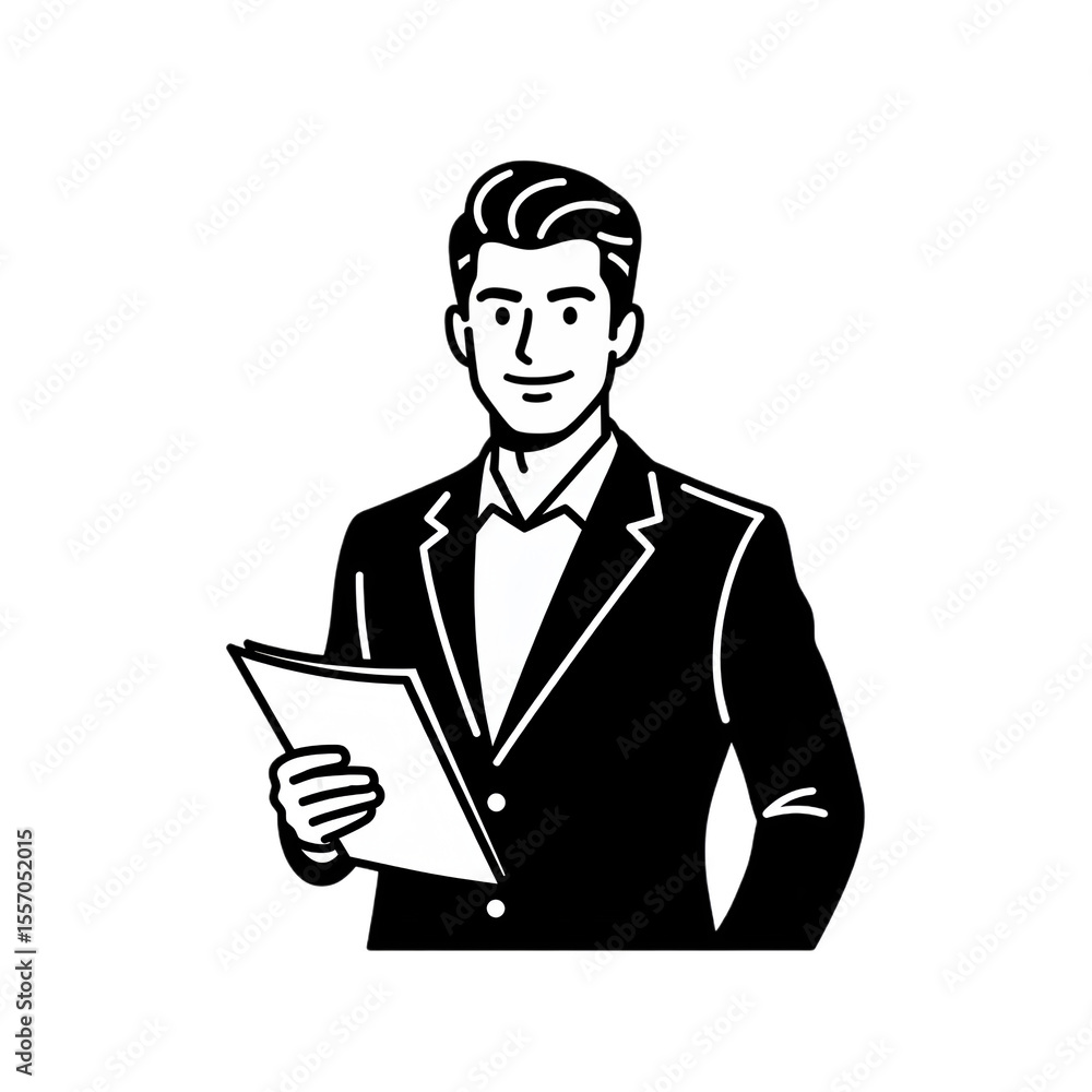 businessman with clipboard Bold line icon with clean, connected shapes and no gaps. Designed on a transparent background for versatile use in web, mobile, print, and digital projects. businessman with clipboard Bold line icon with clean, connected shapes and no gaps. Designed on a transparent background for versatile use in web, mobile, print, and digital projects.