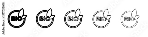 Bio vector icon vector outline symbol or illustration