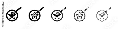 Black magic icon vector outline symbol or illustration