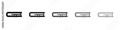 book icon vector outline symbol or illustration