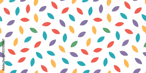 Colorful Petal Pattern: A vibrant and playful pattern, featuring an array of multi-colored, petal-like shapes arranged in a visually pleasing, repeating design, creating a sense of joy and freshness.
