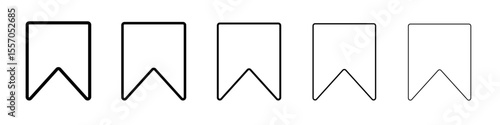 Bookmark icon vector outline symbol or illustration