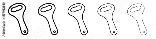 bottle opener icon vector outline symbol or illustration