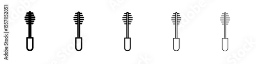 Bottle sweeper cleaning brush icon vector outline symbol or illustration