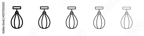 Boxing punch bag icon vector outline symbol or illustration
