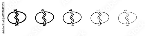 Breaking icon vector outline symbol or illustration