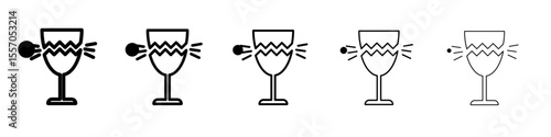 Breaking icon vector outline symbol or illustration