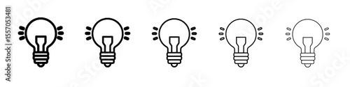 bulb icon vector outline symbol or illustration