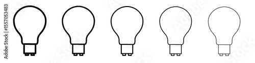 bulb icon vector outline symbol or illustration