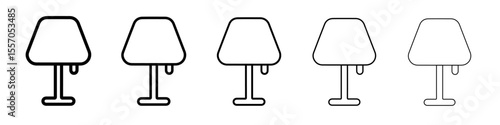bulb icon vector outline symbol or illustration
