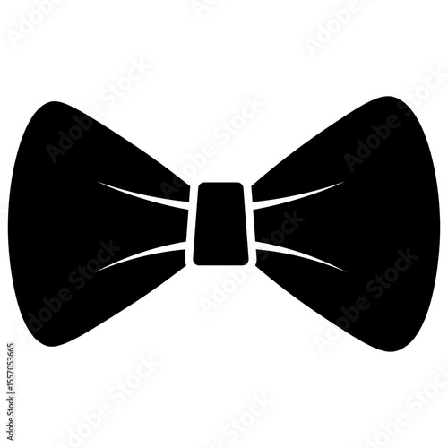 Minimalist Bow tie solid black Icon
