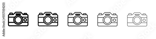 camera icon vector outline symbol or illustration