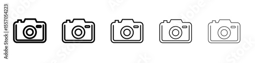 camera icon vector outline symbol or illustration