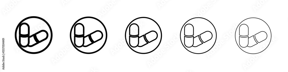 Capsule icon vector outline symbol or illustration Capsule icon vector outline symbol or illustration