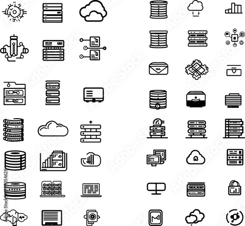 database icon data storage icon server icon cloud database icon SQL database icon data center icon data management icon information storage icon database server icon online database i