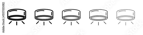 ceiling spotlight icon vector outline symbol or illustration