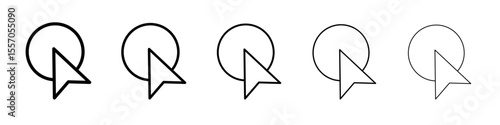 cersor click icon vector outline symbol or illustration