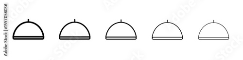 cloche icon vector outline symbol or illustration