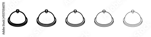 cloche icon vector outline symbol or illustration