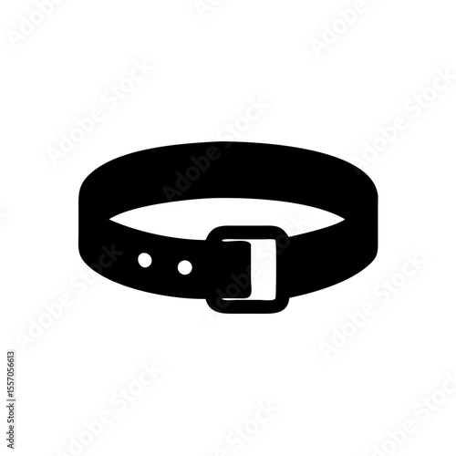 black leather belt isolated