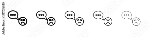 Complaint icon vector outline symbol or illustration