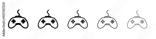 controller icon vector outline symbol or illustration