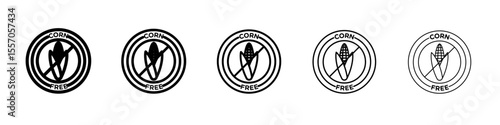 corn free icon vector outline symbol or illustration