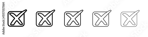 cross icon vector outline symbol or illustration
