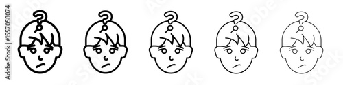 Curiosity icon vector outline symbol or illustration