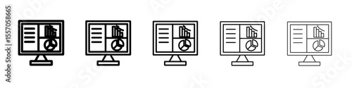Dashboard icon vector outline symbol or illustration